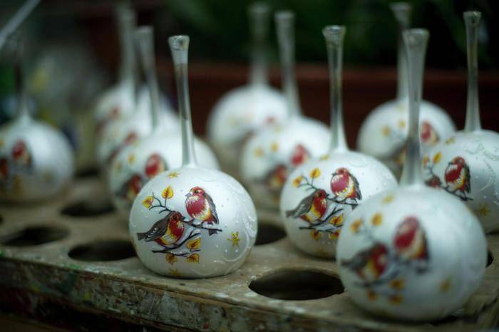 Елочные украшения, изготовленные на ОАО Елочка в городе Клин Московской области