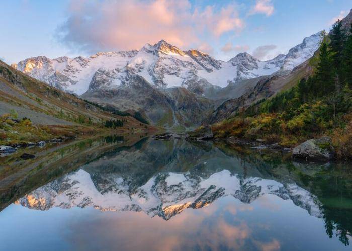 Закат на озере Поперечное