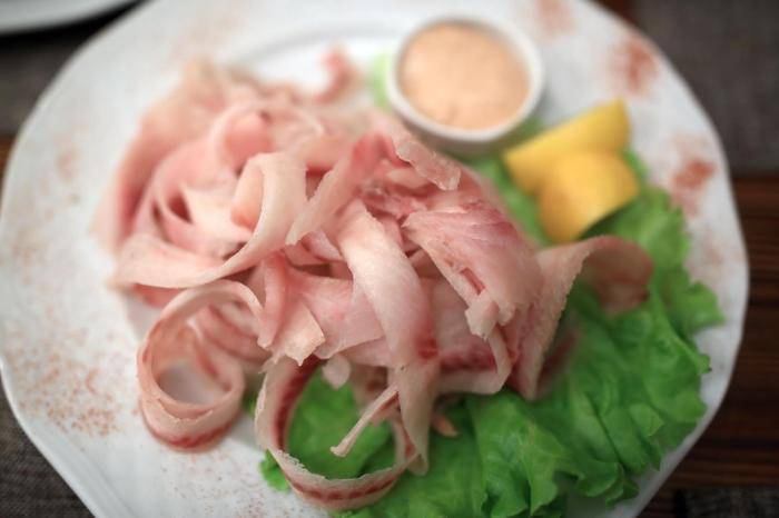 Строганина из муксуна