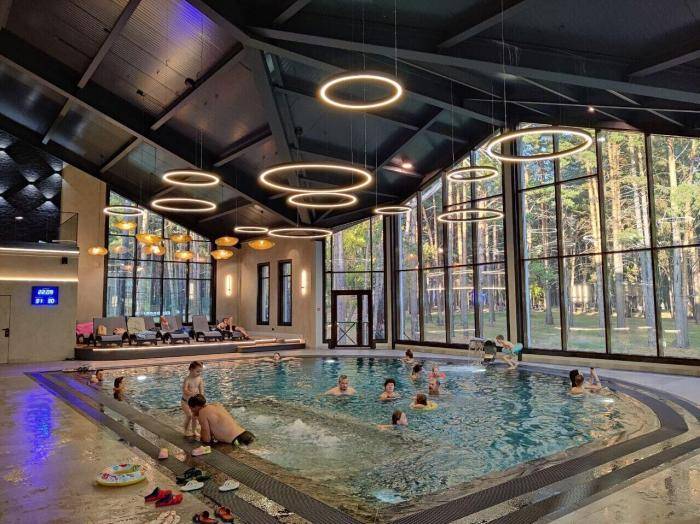 Бассейн в эко-парке Тайга