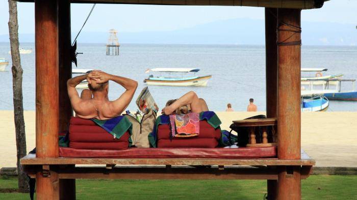 Отдыхающие на острове Бали