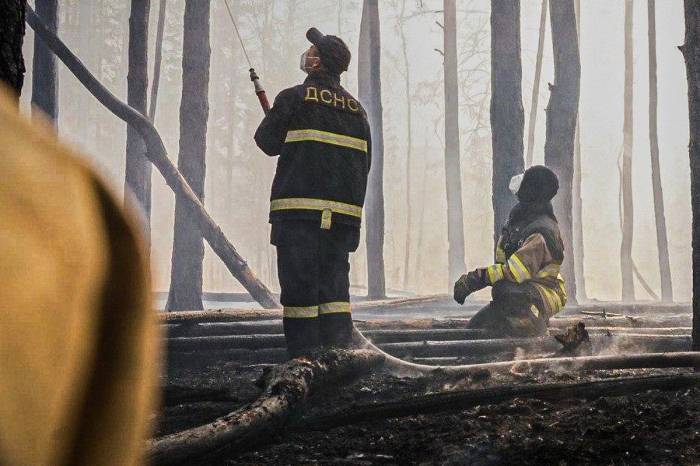 Пожар в зоне отчуждения у Чернобыля