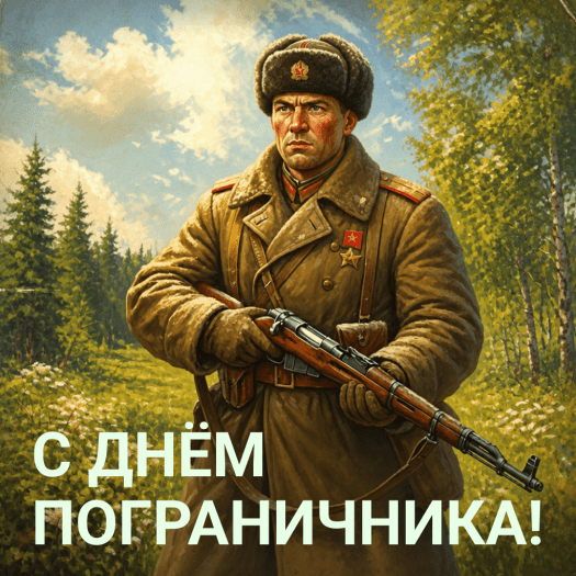 Открытка с Днем пограничника для настоящих мужчин и защитников рубежей