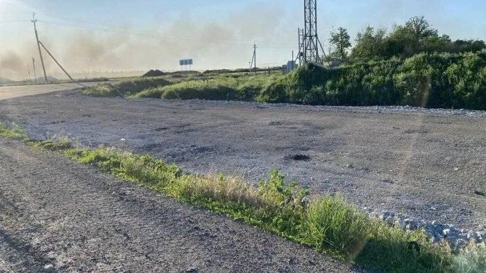 Место сброса мин на участок трассы Новороссия в районе границы Херсонской и Запорожской областей