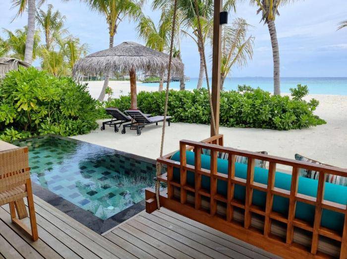 Hilton Maldives Amingiri Resort &amp; SPA. Вид на Индийский океан с виллы
