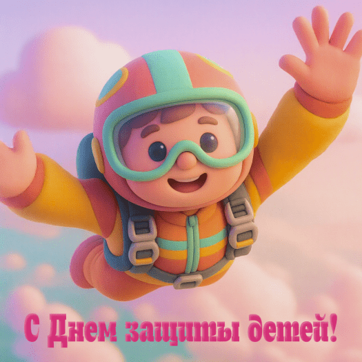 Смешная картинка с Днем защиты детей с мультяшными героями