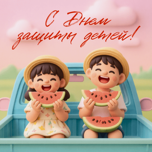 Открытка с 1 июня с пожеланием радости и улыбок: Пусть лето подарит самые тёплые воспоминания!