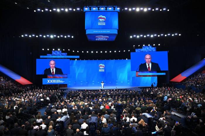 Путин выступил на съезде «Единой России»