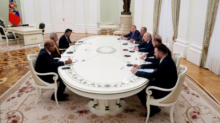 Встреча президента Владимира Путина и главы МИД Индии Джайшанкара в Москве