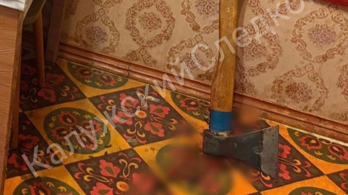 Орудие преступления на месте происшествия в Калужской области