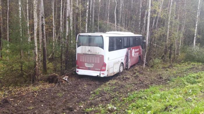ДТП с участием рейсового автобуса и легкового автомобиля на трассе в Пермском крае
