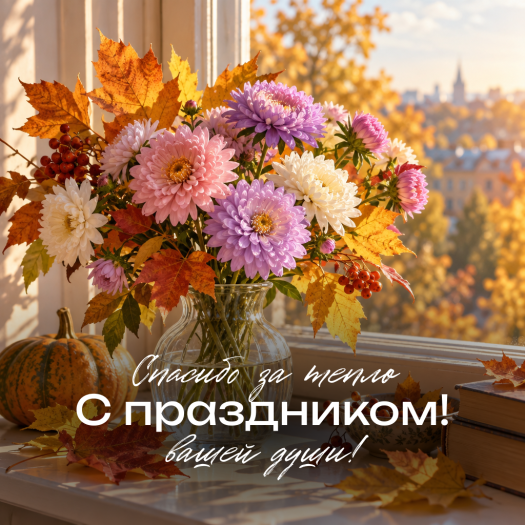 Душевная открытка на День учителя любимой учительнице: счастья, тепла и исполнения желаний!