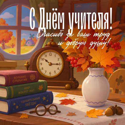 Душевная картинка к Дню учителя: спасибо за поддержку, понимание и важные уроки жизни!